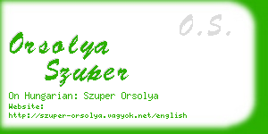 orsolya szuper business card